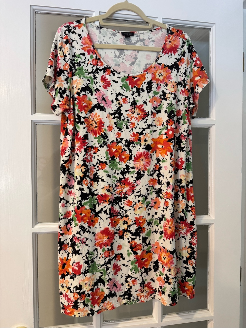 J.Jill Wearever Collection Short Sleeve Floral Dress